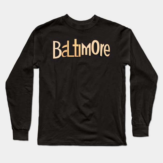 BALTIMORE COOL DUO TONE DESIGN Long Sleeve T-Shirt by The C.O.B. Store